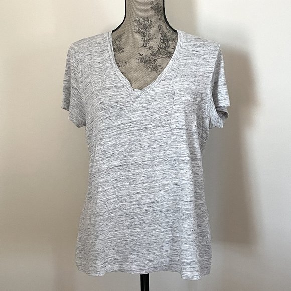 * SOLD *  linen T-shirt with pocket - Picture 1 of 12